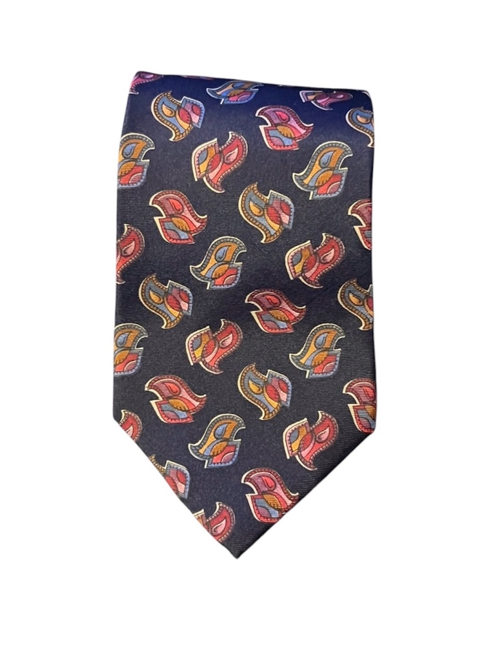 Christian Dior Monsieur Necktie Paisley Bird Navy Blue